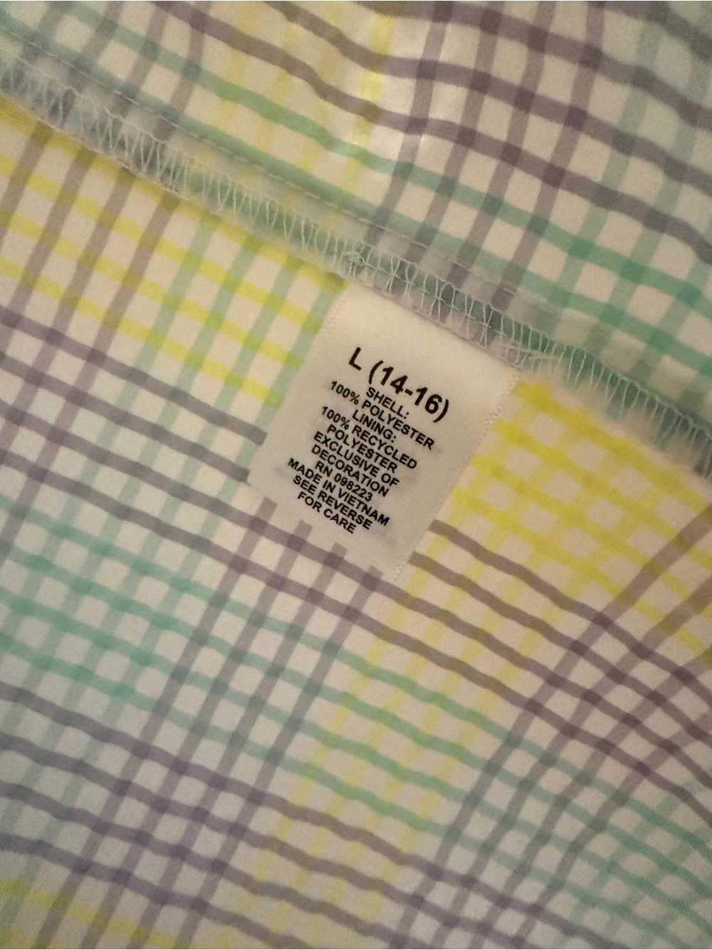 Magellan Short Sleeve Fishing Plaid Button-Up Shirt in Pastel Youth Size Large - Picture 8 of 11